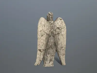Angel Statue 05 Low-poly 3D model