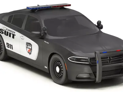 Car Police 3 Low-poly 3D model