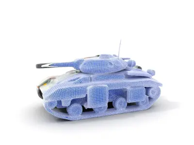 Futuristic Tank D Model Pack Low-poly 3D model
