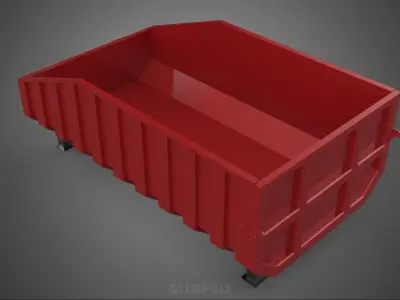 BIN TRUCK BED DUMP BODY BOX CONTAINER CARGO VEHICLE PICK UP CAR 3D model