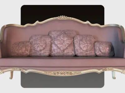 Carved canape for cnc 13 3D model