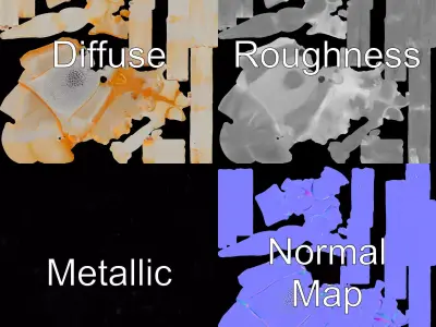 White Crab model pack Low-poly 3D model