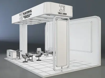 Booth Exhibition Stand a637b 3D model
