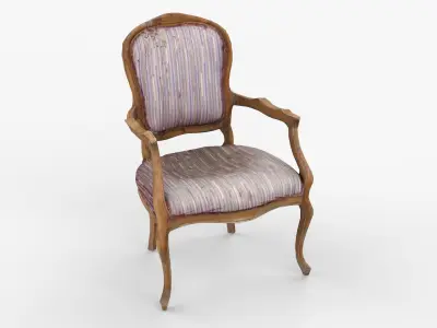 Dinner Chair 2 Scan Low-poly 3D model