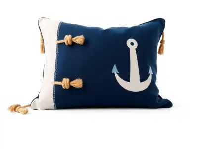 Nautical Anchor Cushion Model Pack Low-poly 3D model