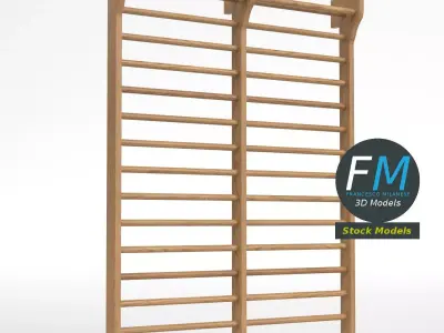 Double Swedish ladder 2 3D model