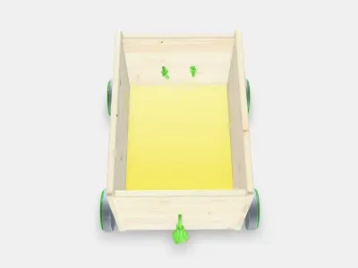 FLISAT Toy storage with wheels Low-poly 3D model