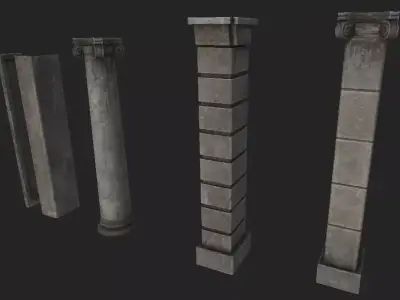 rome column Low-poly 3D model