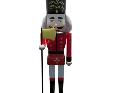 Pack Nutscrakers for your Chrismas Projects Low-poly 3D model