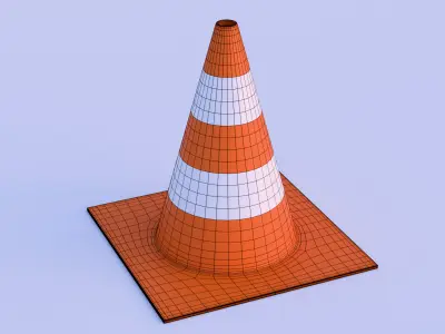 Traffic Cone Free low-poly 3D model