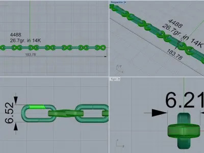 Chain Bracelet 4488 3D print model