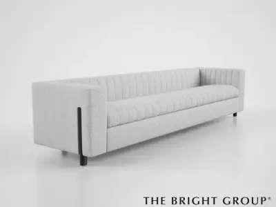 The Bright Group Gray Sofa 3D model