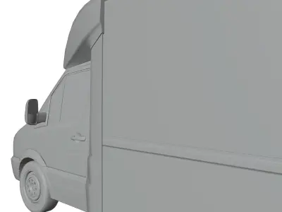 Parcel delivery car unbranded 3D model
