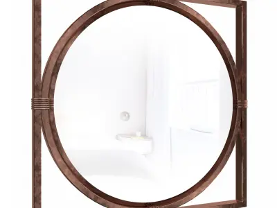 Crichton Modern - Contemporary Antique Clear Wall Mirror 3D model