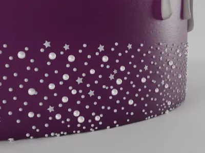 Purple Cream Cake 3D model