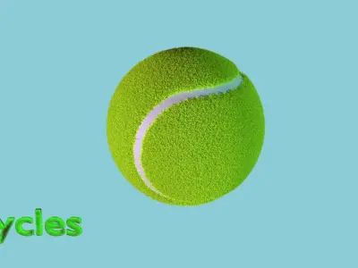 Not Realistic Tennis Ball Free 3D model