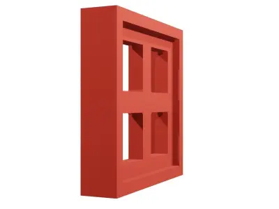 Brick Jaali style block Square 3D model