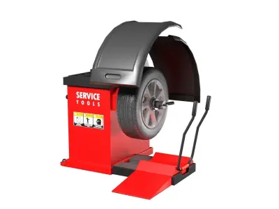 Tire Balancer Machine Low-poly 3D model