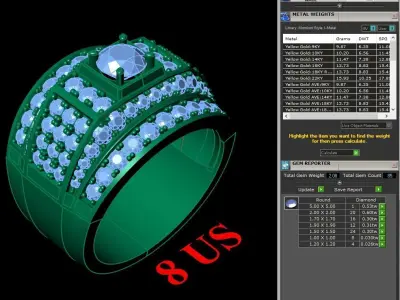 Luxury Men Rings Designs 6MR044 3D print model