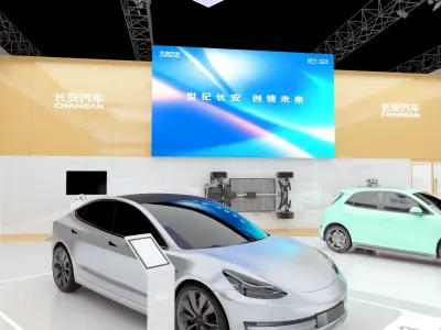 auto booth exhibition  3D model