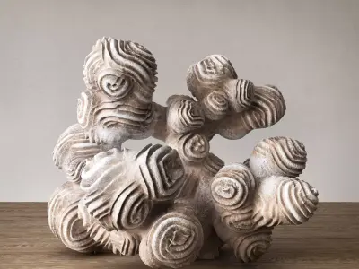 Author sculpture coral 3D model