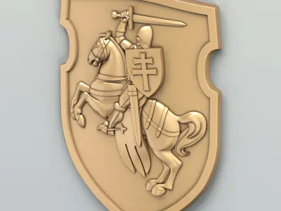 Coat of arms of Belarus Pogonya - type B 3D model
