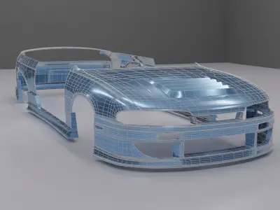 Body Kit for Nissan Silvia S14 Zenki D-Max Type II 2 Inspired Low-poly 3D model