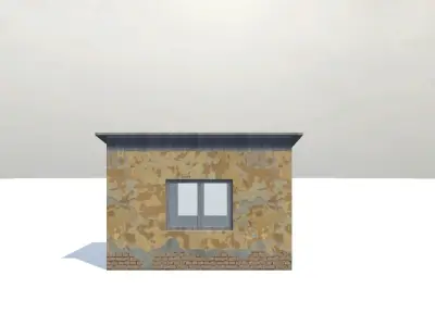 Soviet abandoned building Free low-poly 3D model