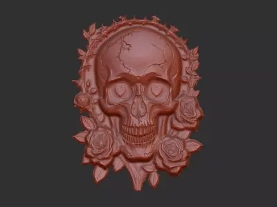 skull cnc decor  3D print model