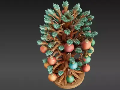 Ornament Tree 3D Model Hanging Decor Print-Ready Decoration 3D print model