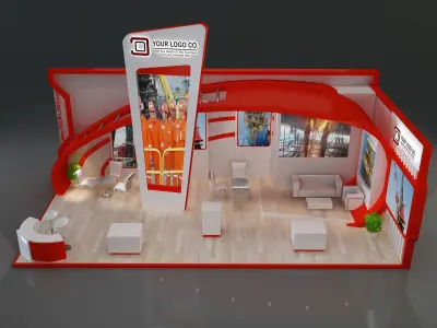 Booth Exhibition Stand a230b 3D model