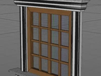 Renaissance window Free 3D model
