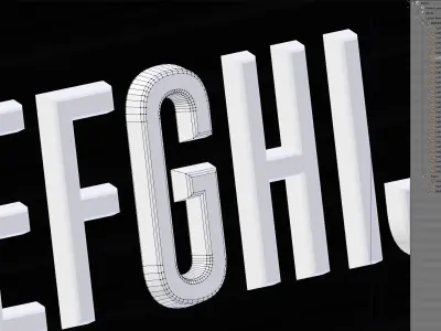 Letters Board with Alphabet 3D model