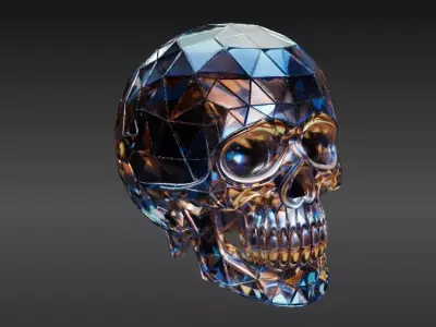 Crystal Skull Lamp 3D Print Model  Elegant Halloween Decor 3D print model