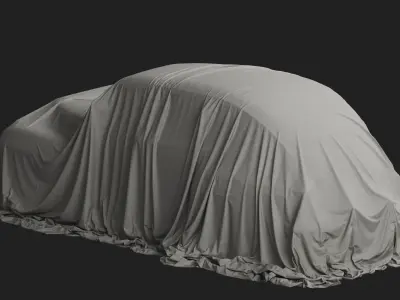 Vintage Car Cover 07 3D model