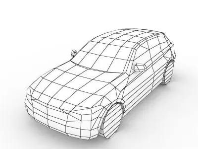 Generic Coupe v2 Low-poly 3D model