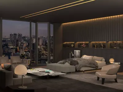 3D Master Bedroom Design 3D model