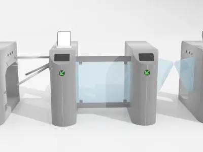 Turnstile gate 3D model