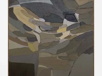 Plaster two square photo frames 50 Low-poly 3D model