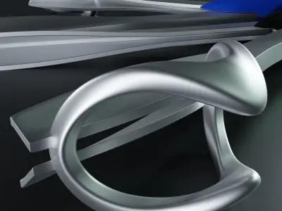 Compass pencil and ruler 3D model