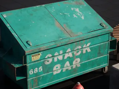 Game ready Street Props Low-poly 3D model