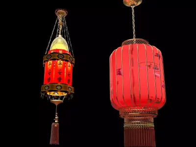 Chinese red  Lantern   3D model get