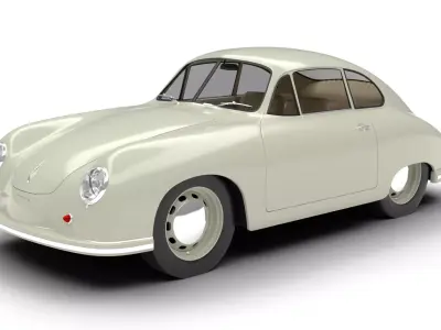 Porsche 356 1300 1952 3d model 3D model