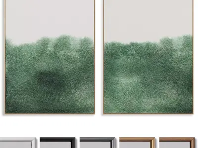 Abstract Painting Frame set 3D model 115