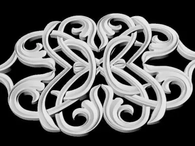 Central decor ornament for furniture 3D model 265