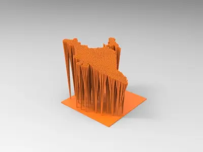 CUSTOM 3D BRANCHED MAP 3D model