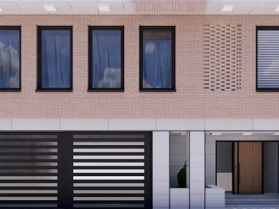 flat apartment window Residential 02 3D model