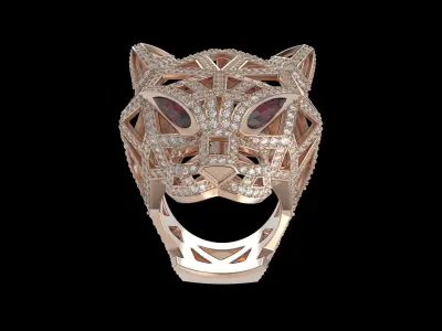 Panther  Ring 3D print model
