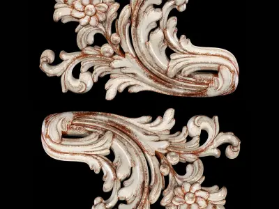 Classic carved 054 3D model