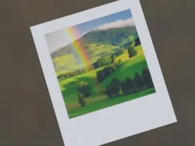 Polaroids Set Free low-poly 3D model